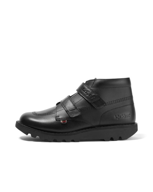 Kickers Black Adult Kick Hi Vel Leather