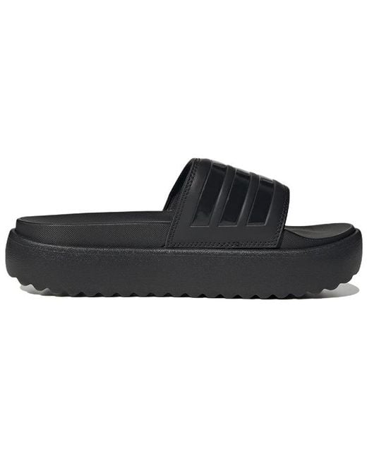 Adidas Black Adilette Platform (//) Shoes