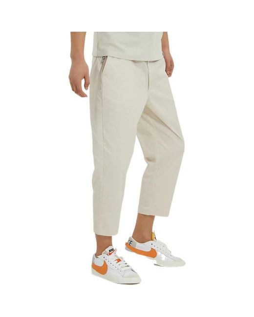 Nike Gray Solid Color Straight Slim Fit Woven Casual Long Pants/Trousers for men