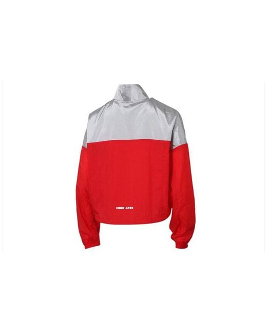 Adidas Red (Wmns) Urban Anorak Tatting Stitching Hooded Jacket
