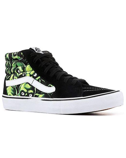 Vans Black Supreme X Sk8-Hi 'Glow-In-The-Dark Skull Pile' for men