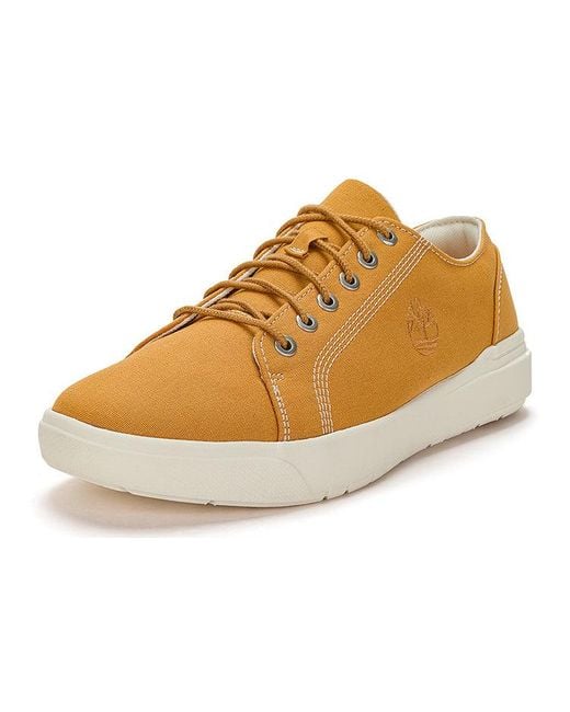 Timberland Brown Seneca Bay Fabric Oxford Shoes 'Wheat' for men