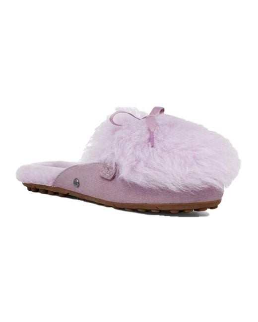 Ugg Purple (Wmns) Shaine Fluff Lightweight Cozy Flat Plush Slipper