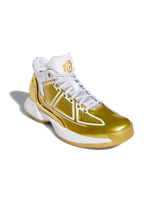 Adidas Yellow D Rose 'Metallic' for men