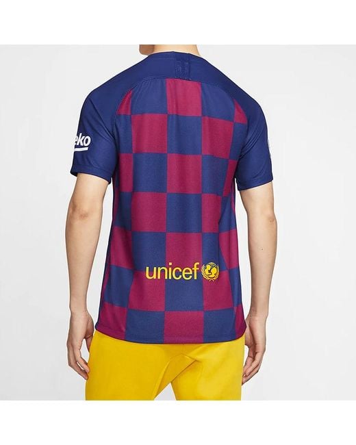 Nike Blue Fc Barcelona 19/20 Home Jersey for men
