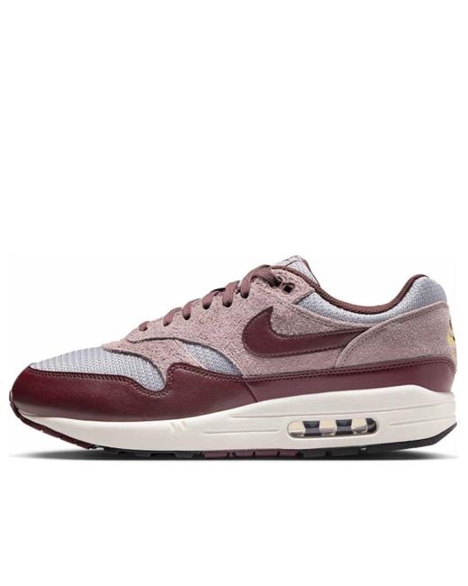 Nike Brown Air Max 1 Essential Premium 'Cement Burgundy Crush' Fq7327-001 for men