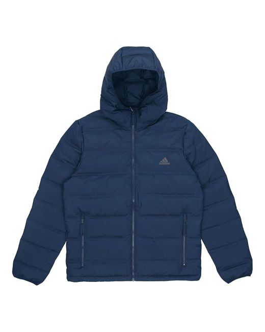 Adidas Blue Protection Against Cold Stay Warm Hooded Down Jacket for men