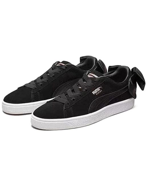 PUMA Black (Wmns) Suede Bow Wn's