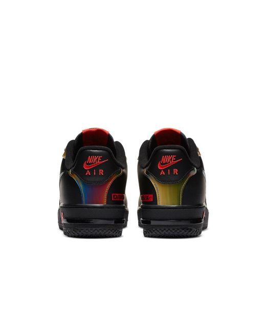 Nike Black Air Force 1 React Iridescent' for men