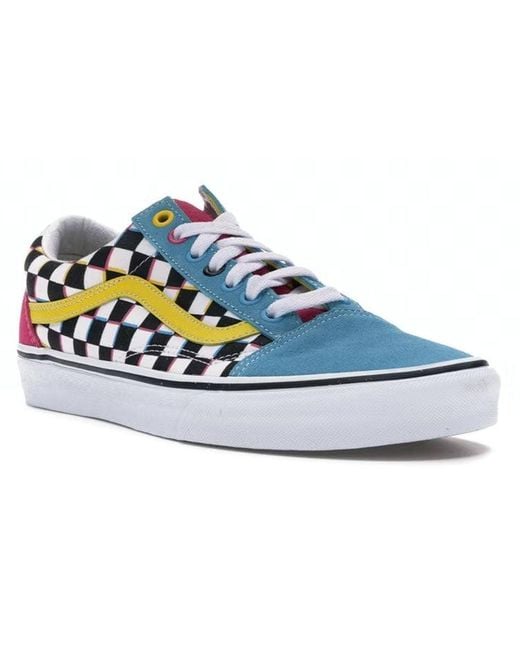 Vans Blue Old Skool 'Crazy Checks' for men