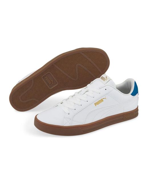 PUMA White Smash Vulc V3 Lo Mykonos Gum' for men