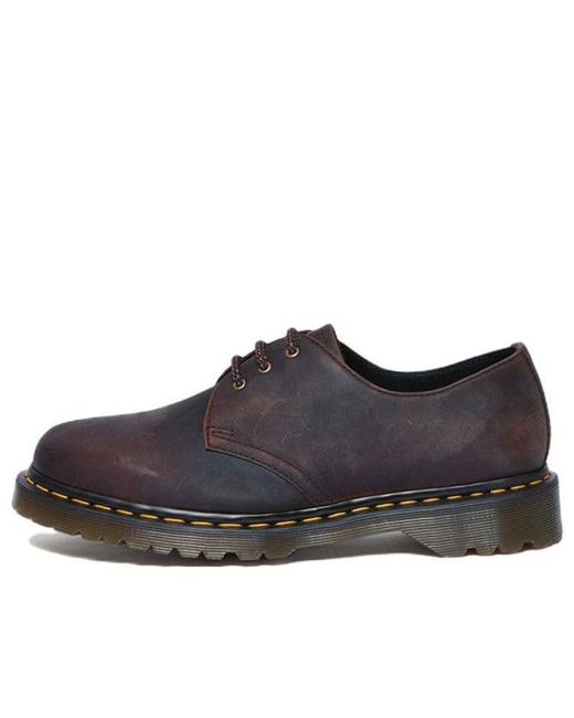 Dr. Martens Brown 1461 Waxed Full Grain Leather Oxford Shoes 'Chestnut'