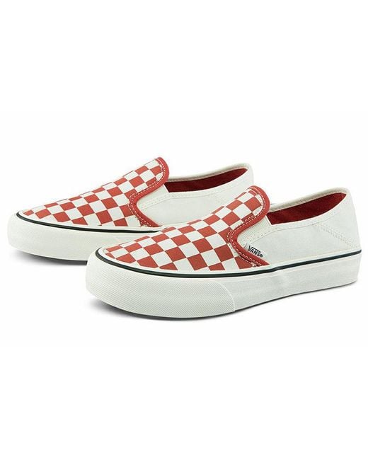 Vans White Slip-On Chessboard for men