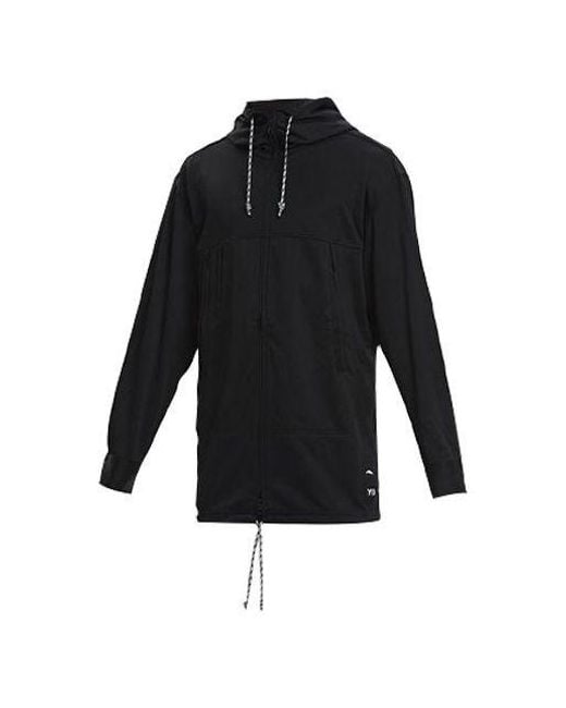 Adidas Black Y-3 Hooded Track Jacket for men
