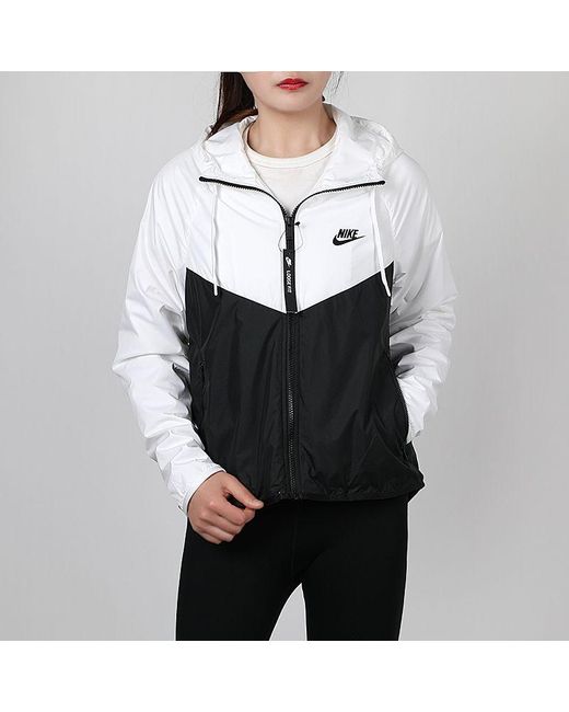 Nike Black (Wmns) Sportswear Windrunner Hoodie Jacket For