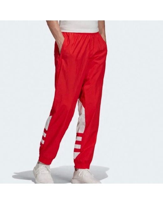 Adidas Red Originals Big Trefoil Track Pants Logo for men