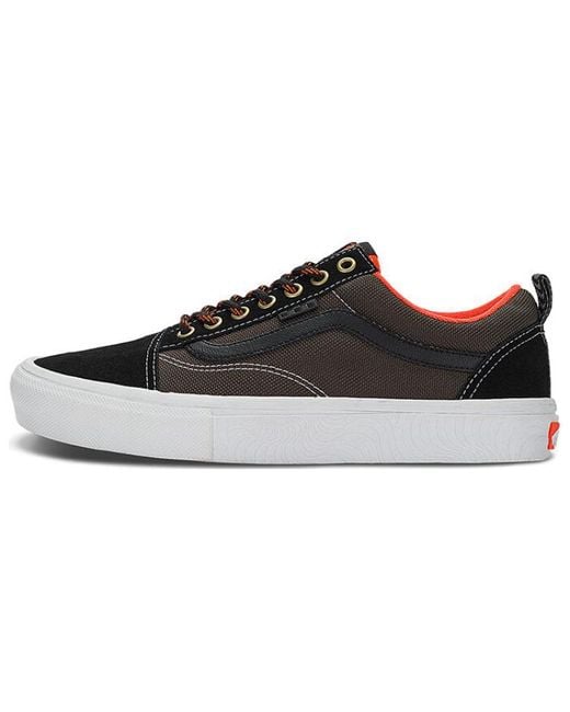 Vans Brown Old Skool X Spitfire Skate Shoes Flame' for men