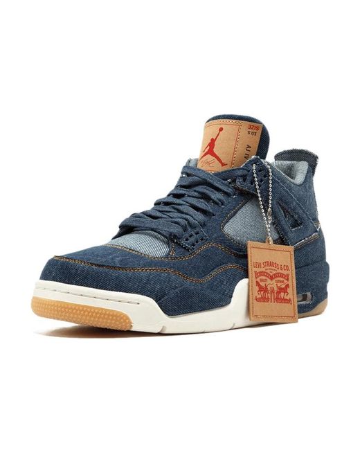 Nike Blue 4 Retro X Levi's 'Denim' for men