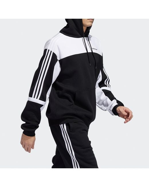 Adidas Black Originals Logo Printing Colorblock Sports for men