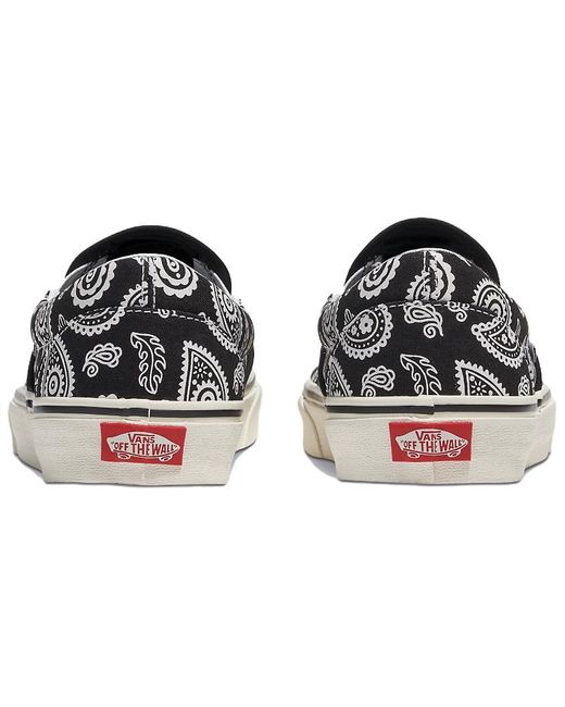 Vans Black Classic Slipon 'Primavera Paisley' for men