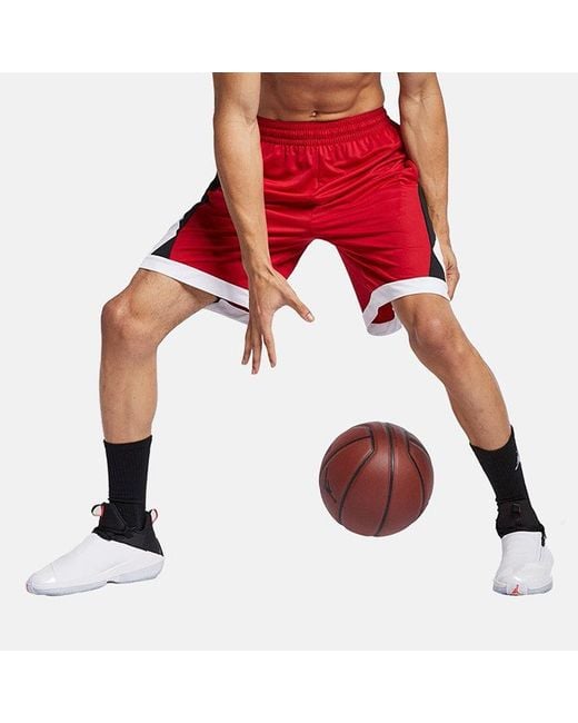 Nike Red Side Logo Basketball Sports Shorts for men