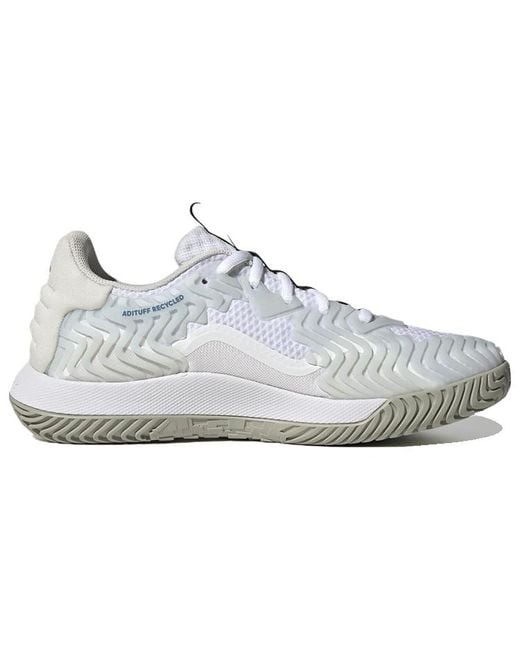 Adidas White Solematch Control Tennis Shoes Lucid' for men