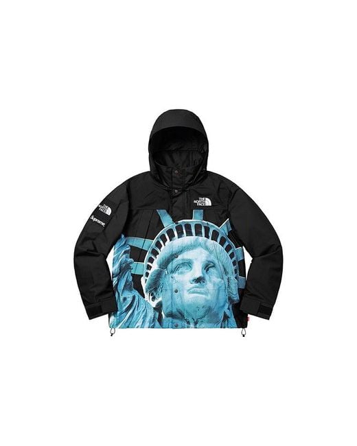 Supreme Blue Fw19 Week 10 X The North Face Statue Of Liberty Mountain Jacket