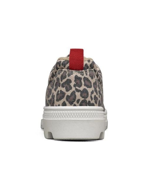 Skechers White (Wmns) Roadies Low-Top Canvas Shoe Leopard