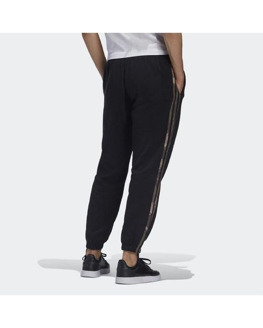 Adidas Black Originals Camouflage Striped Track Pants for men