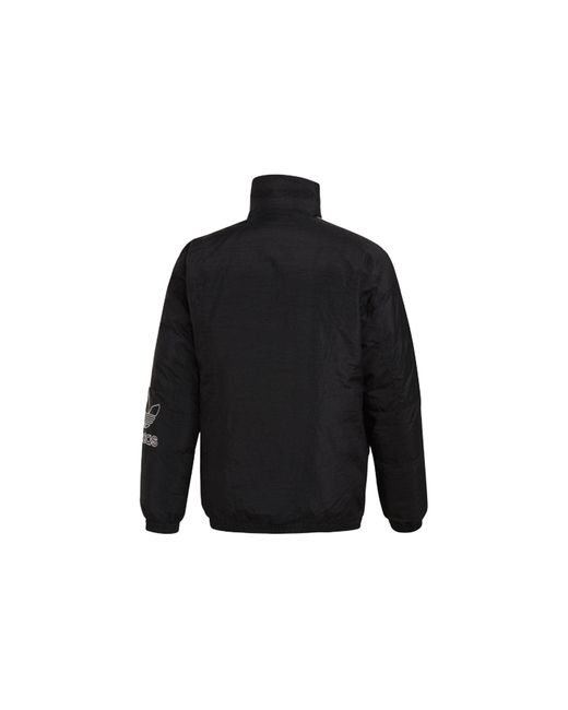 Adidas Black Originals Outline Tref Lg Stay Warm Sports Stand Collar Down Jacket for men