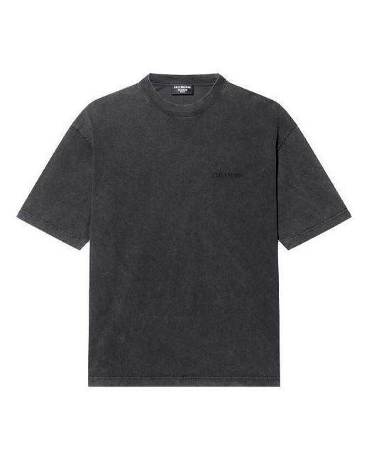 Balenciaga Black Logo T-shirt Medium Fit for men
