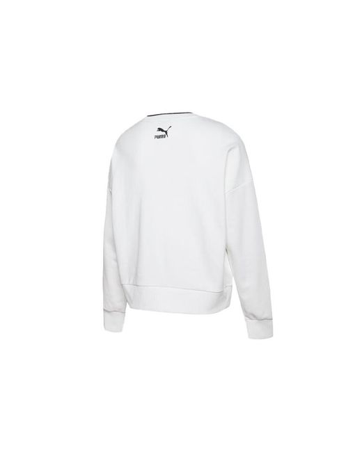 PUMA White Long Sleeve Sweater