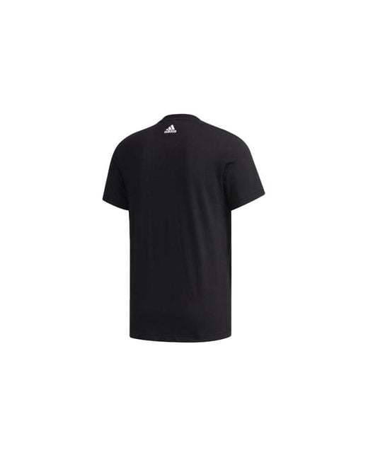 Adidas Black Ai Gfx Ss Foil Sports Bronzing Printing Round Neck Short Sleeve for men