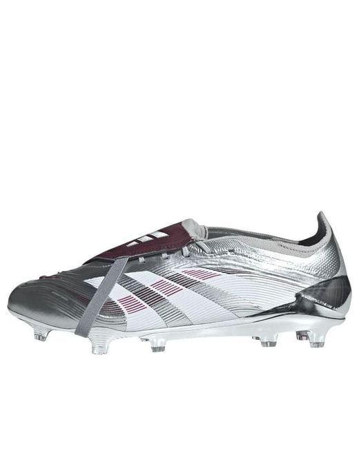Adidas Gray X Jude Bellingham Predator Elite Foldover Tongue Fg 'Chrome Dream' for men