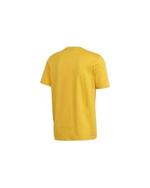 Adidas Yellow Originals Trefoil T-Shirt Short Sleeve Color for men