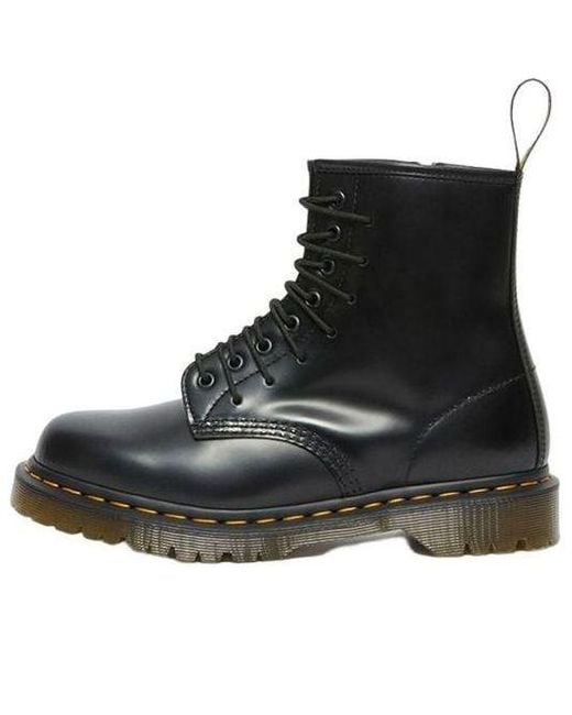 Dr. Martens Black 1460 Extreme Laces Polished Smooth Leather Boots