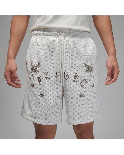 Nike Gray Artist Series By Umar Rashid Mesh Shorts for men