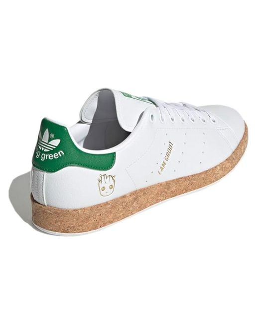 adidas Marvel X Stan Smith 'I Am Groot' in White for Men | Lyst UK
