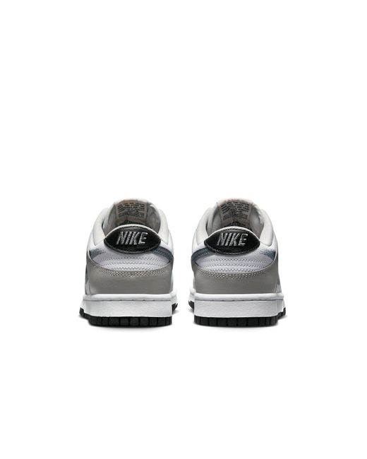 Nike White Dunk Low 'Spray Paint Swoosh' for men