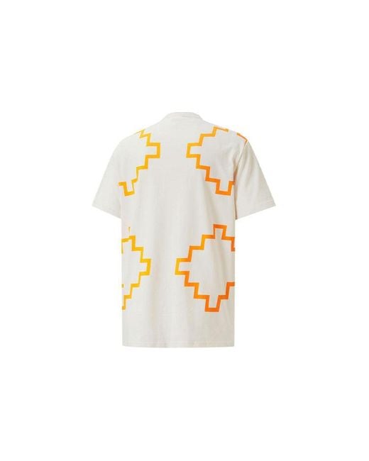 PUMA White X Pronounce Elevated Tee Crossover Geometry Pattern Athleisure Casual Sports Short Sleeve Creamy