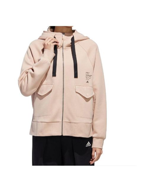 Adidas Natural (Wmns) Alphabet Print Zip Up Hoodie