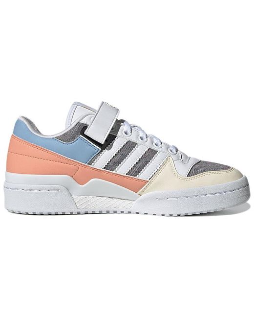 Adidas Blue (Wmns) Originals Forum Low Wear-Resistant Non-Slip Casual Skateboarding Shoes
