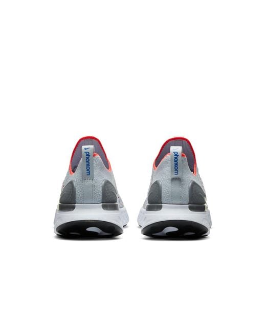 Nike Gray React Phantom Run Flyknit 2 'Pure Platinum' for men