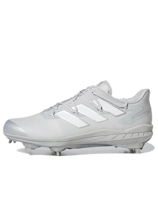 Adidas White Adizero Afterburner 8 Cleats for men