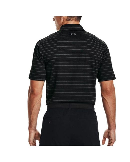 Under Armour Blue Playoff Core Stripe Polo Shirt for men