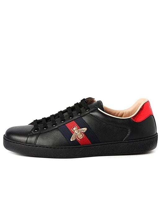 Gucci Black Ace Embroidered Bee' for men