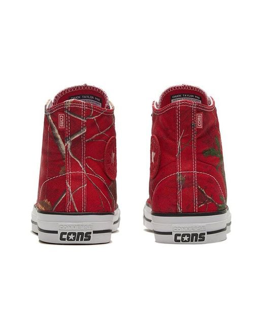 Converse Red Chuck Taylor All Star Pro Leaves for men