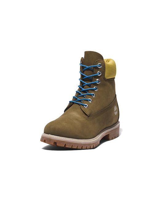 Timberland Brown Premium 6 Inch Boots Nubuck With Collar' for men