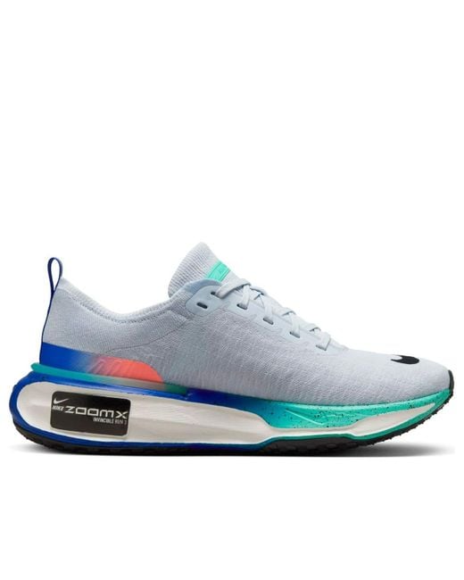 Nike Blue Zoomx Invincible 3 'Pure Platinum Bright Mango Cool Mint' for men