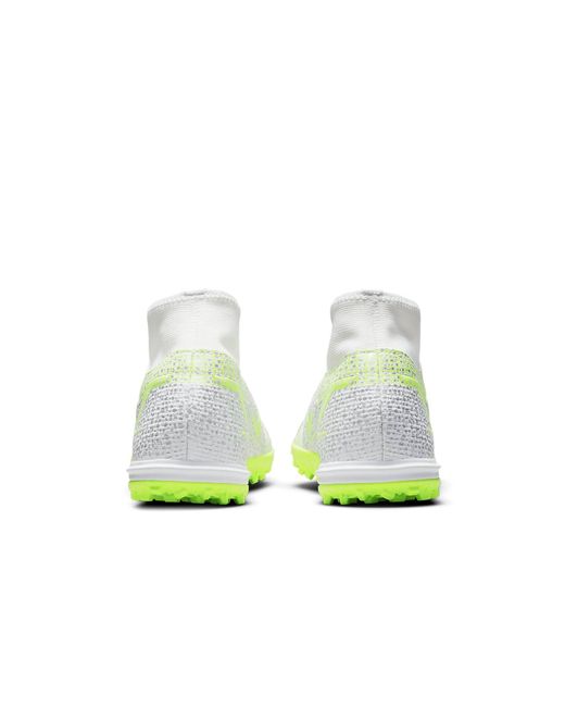Nike Green Mercurial Superfly 8 Academy Tf 'Metallic Volt' for men